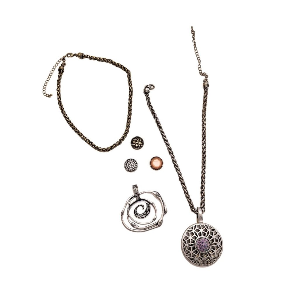 Premier Designs | Second Act Pendant + Silver Swirl Pendant & 2 Short Notice